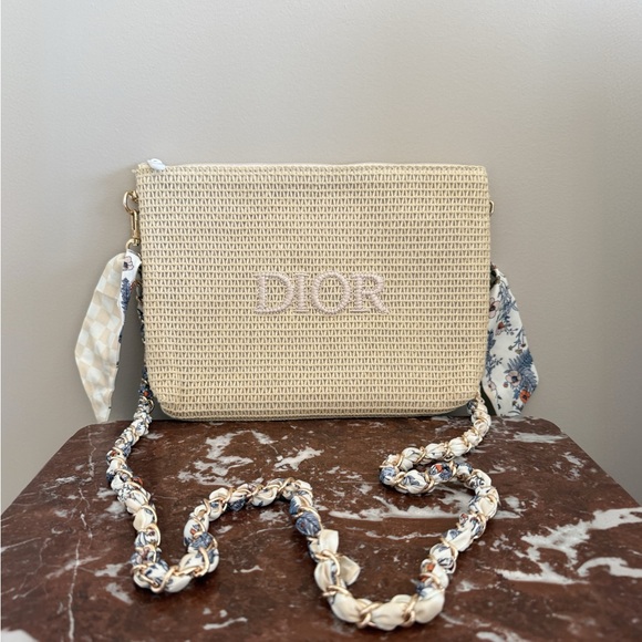 Dior Beauty Woven Pouch/ Converted Crossbody Bag - Picture 2 of 8